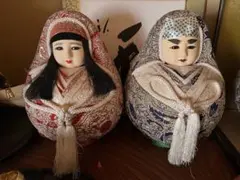 伝統的な日本人形 2体セット