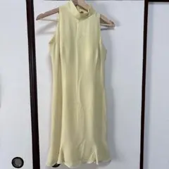 ノースリーブミニワンピース　イエロー