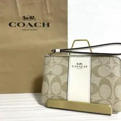 【新品未使用タグ付】 COACH ミニポーチ ストラップ付き アウトレット