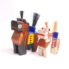 日本三駒 八幡馬 郷土玩具 伝統工芸品 2体セット - メルカリ