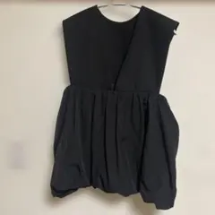 ぞうねこちゃんねる　2wayバルーンギャザータックベスト　ブラック