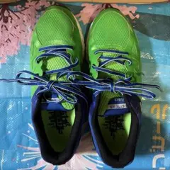 ザ*ニ様 ASICS スニーカー グリーン/ブルー