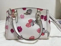 【美品】COACH フラワープリント ショルダーバッグ
