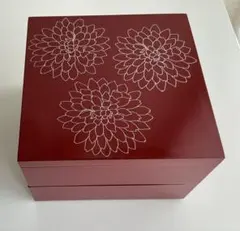 栗原はるみ　おもてなし重箱　2段　銀色の花模様のサムネイル