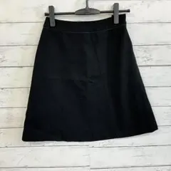 【INDIVI】Aラインスカート ブラック 36サイズ ウール混 日本製 S