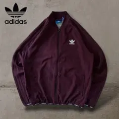 アディダス16sナイロンジャケットブルゾントレフォイルロゴスリーストライプ古着