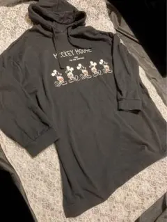 ビッグシルエット　ミッキーパーカー　パーカーワンピ