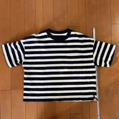 GUレディース M ストライプ柄 半袖Tシャツ ポケット付き