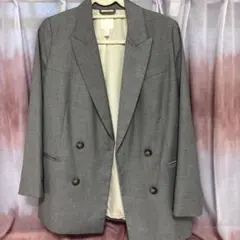 H&M グレー ダブルブレスト テーラードジャケット S