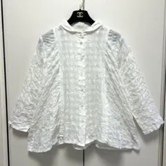 CottonHouseAyaコットンハウスアヤ ブラウス 刺繍白M ※難ありのサムネイル
