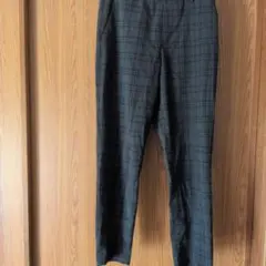 UNIQLOチェック柄 カジュアルパンツ グレー