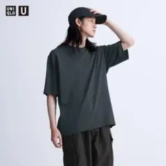 【2枚セット】UNIQLO ドライEXクルーネックTシャツ　ダークグレー
