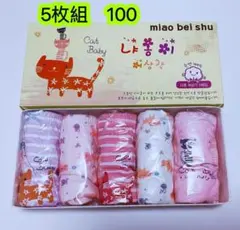 5枚組100女の子ショーツ可愛い子供下着 キッズパンツ肌着 インナー　281号