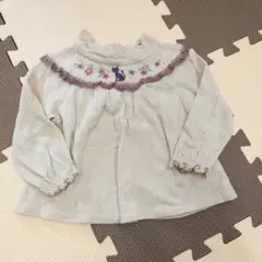 アナスイミニ　猫刺繍 長袖カットソー 90サイズ