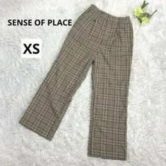 SENSE OF PLACE レディースカジュアルパンツ　チェック柄　黄色系XSのサムネイル