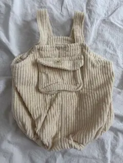 韓国子供服　anggo.bebe アイボリー リブロンパース コーデュロイのサムネイル