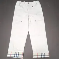 120★BURBERRY　バーバリー★ホースマーク刺繍！裾裏ノバチェック柄パンツのサムネイル