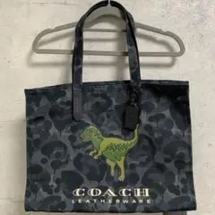 未使用級✨ コーチ トートバッグ カモフラ 迷彩 キャンバス レザー 
