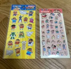 【2枚セット】クレヨンしんちゃん　シールがいっぱい　ぷっくりステッカー