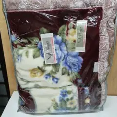 Night Flower 花柄毛布 140x200cmカシミロン日本製二枚合わせ