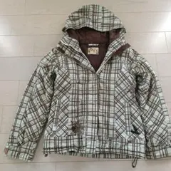 ROXY スノーボード&スキーウェア 女性用 フード付き チェック柄