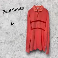 Paul Smith ポールスミス　ピンク ポロシャツ 長袖　ゴルフ　M