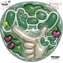 5498_バーンしてK(緑) 規定内最大！　ぷっくりうちわ文字　ファンサうちわ