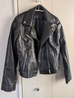 レザーライダースジャケット ブラック