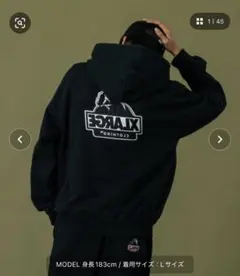 XLARGE ジップアップパーカー ブラックのサムネイル