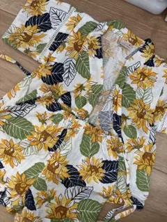 ひまわり柄 ベビー甚平 80センチ