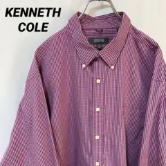 N-5568 KENNETH COLE アメリカ古着 長袖シャツ チェック2XL
