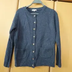 studio CLIP ネイビー ニット カーディガン 長袖