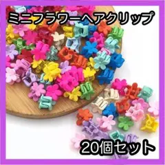 20個 花 ミニ ヘアクリップ 子供 カラフル 髪留め ベビー ヘアアクセサリー