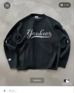 perushu × MLBコラボニットプルオーバー