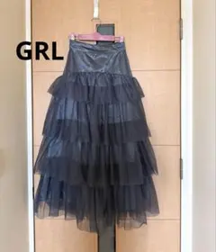 GRL グレイル ティアードチュールスカート グレーのサムネイル