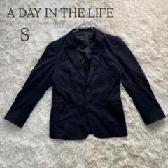 アデイインザライフ テーラードジャケット ネイビー S オフィスカジュアル