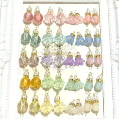 【コネクターセット大容量】ハンドメイド　ビーズ　夏ピアス　イヤリング　チャーム