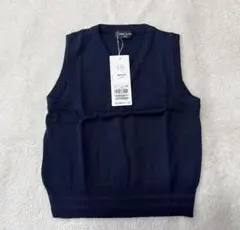 コムサイズム　キッズ　ニットベスト　フォーマル　ネイビー　110