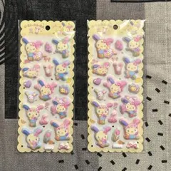 新品未開封 ウサハナ マシュマロシール ぷくぷく サンリオ 正規品 2枚セット