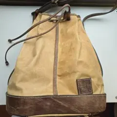 russet むら染め　巾着バッグ