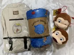 【新品未使用】おさるのジョージ リュック ブランケット ネックパース3点セットのサムネイル