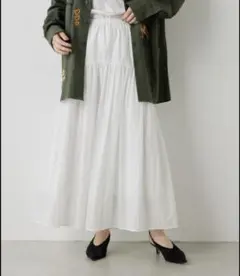 ウィムガゼットヴィンテージタフタスカートホワイト