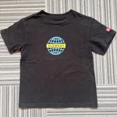 エレメント★ELEMENT 地球儀デザイン Tシャツ 黒　130 黒　スケボ