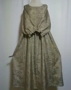 着物リメイク／ドルマン袖ワンピース★サイズLL