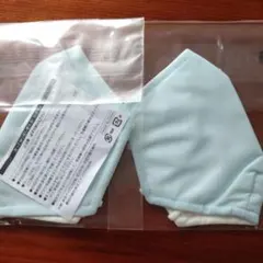 水色の洗えるマスク2枚入り