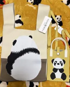 4653)新品、未使用！HUNDRED ニットバッグ＆ミニショルダーバッグ2点