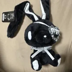グルーミー 汎用うさぎ 手乗り鎮座ぬいぐるみ ブラックEye patch ver