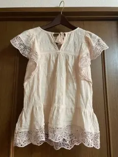 GAP ピンク レース付き 半袖チュニック