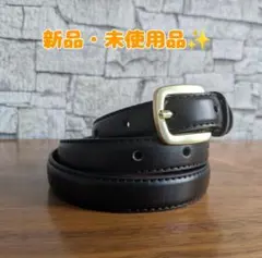 レディース ベルト 黒 レザー バックル 細め おしゃれ きれいめ