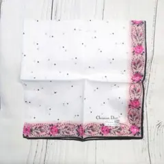 【新品未使用 値下げ】ChristianDior ディオール 花柄 ハンカチ